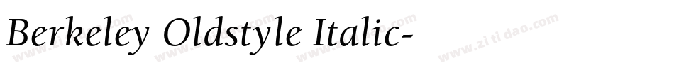 Berkeley Oldstyle Italic字体转换